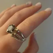 Anillo de Plata con piedra Negra