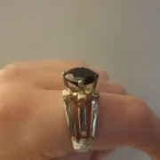 Anillo de Plata con piedra Negra