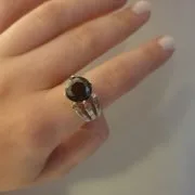 Anillo de Plata con piedra Negra