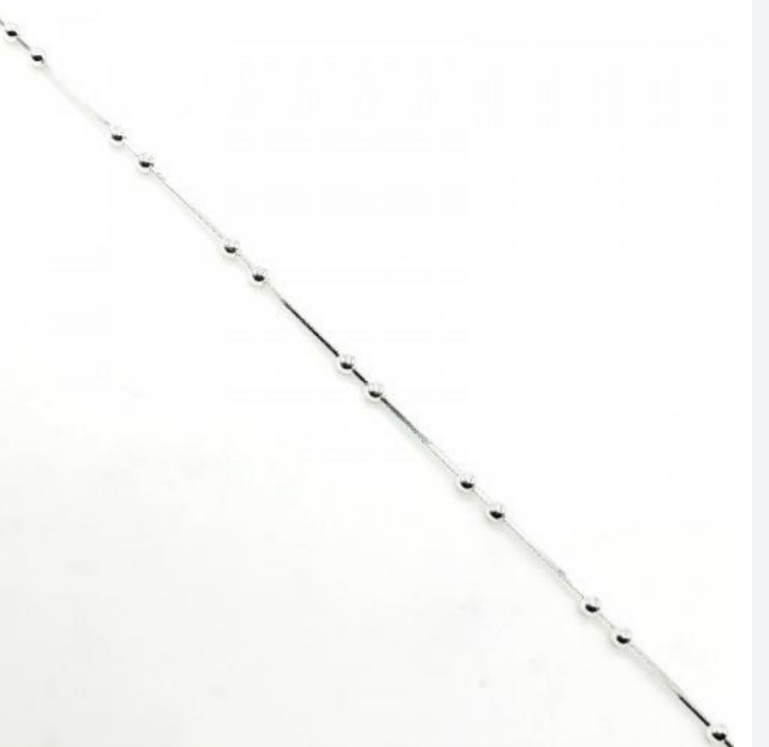 Cadena de Plata 925 con bolitas dobles largo 45 cm