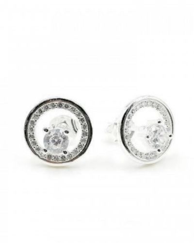 Aros pasantes circulares con brillo