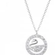 Gargantilla de Plata con dije Cisnes