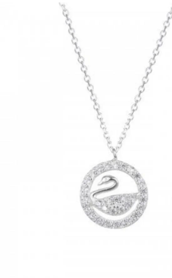 Gargantilla de Plata con dije Cisnes