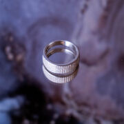 Colección paraíso, anillo con microcubics cuadrado