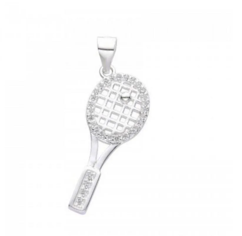 Dije raqueta de tenis en Plata