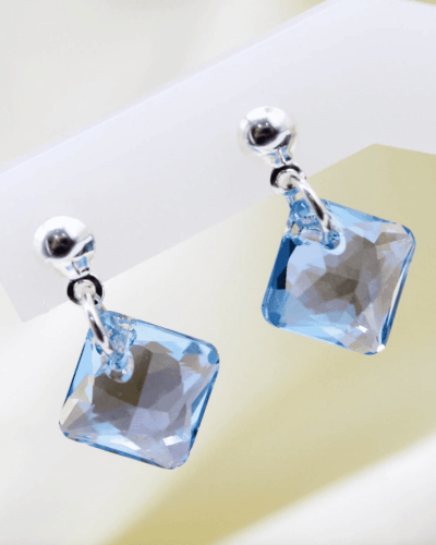 Aros Princess cut 11mm (Aquamarine (Celeste))