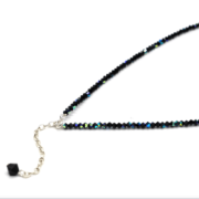 Collar Cristales 3 mm (Jet AB (Negro Tornasolado)