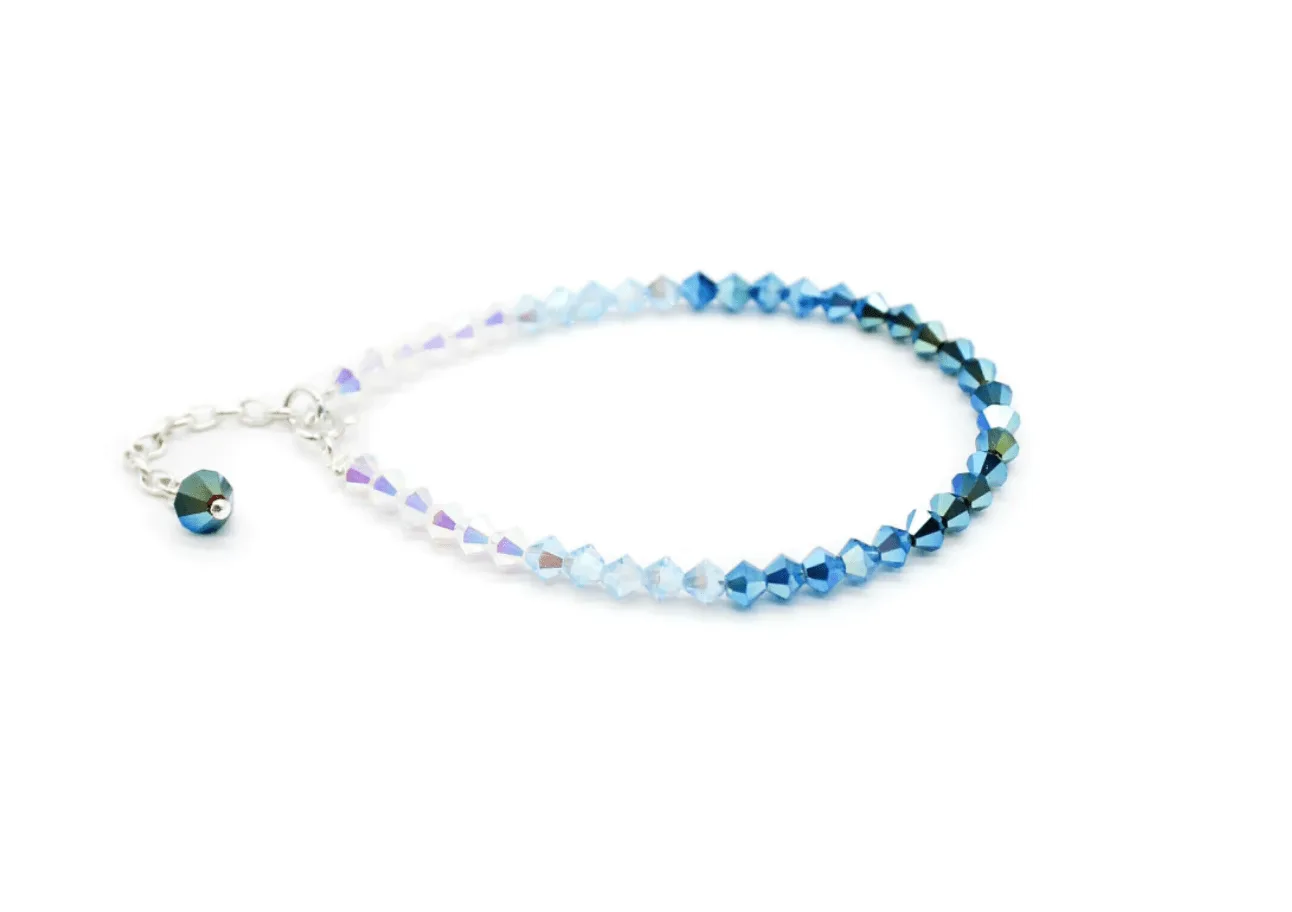 Pulseras Degradé y Combinadas – Preciosa® Crystals 4 mm (Degradé Azul )