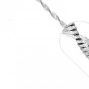 Cadenas de plata trenzadas 45 cm largo