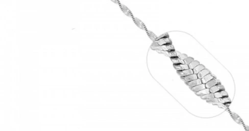 Cadenas de plata trenzadas 45 cm largo