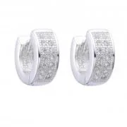 Argollas con microcubics 10 mm