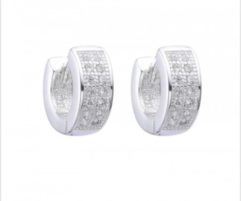 Argollas con microcubics 10 mm