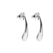 zarcillos de gota alargados plata
