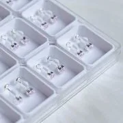 Abridores de plata con cubic rosa
