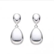 Zarcillos de gota pasantes plata