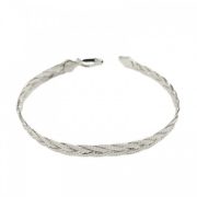 pulsera omega trenzada de plata 925