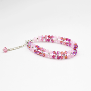 Pulsera MeshFlower combinada rosa