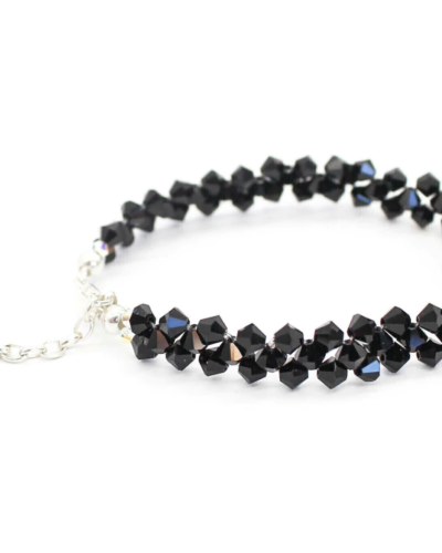 Pulsera Preciosa LIZ – Cristales JET negros