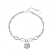 Pulsera con dijes colgantes de plata 925