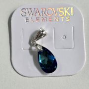 Dije cristal swarovsky de gota azul