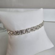 Pulsera de plata tramada