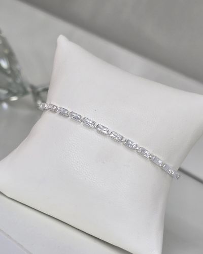 Pulsera de plata con cubics