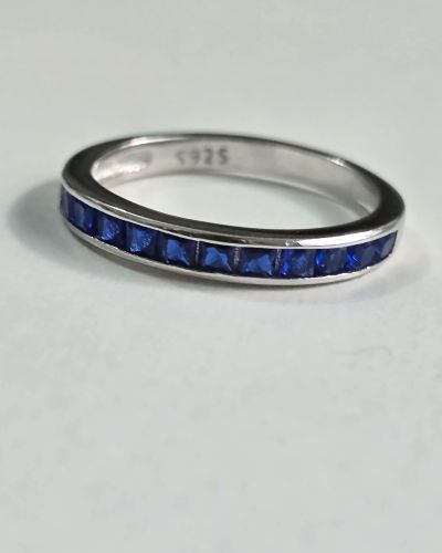 Anillo sin fin azul talle 12