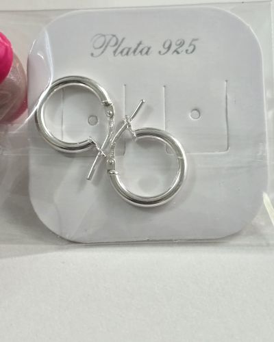 argollitas de plata lisa