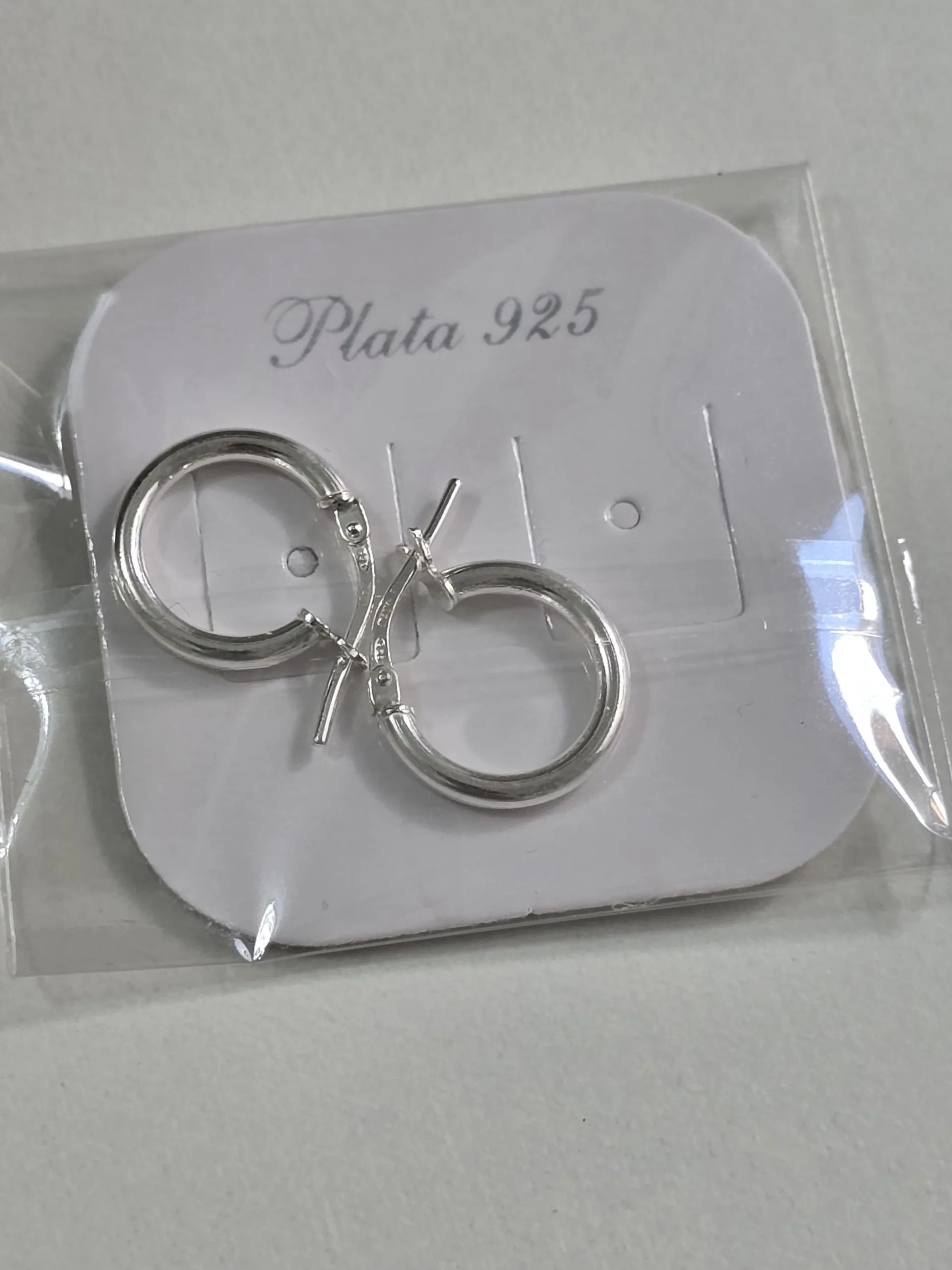 argollitas de plata lisa