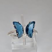 Anillo mariposa azul