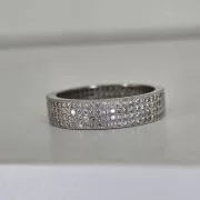 Anillo sinfin plata rodinada