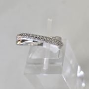 Anillo sinfin plata rodinada