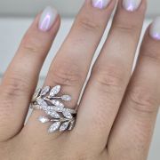 Anillo doble mariposa con cubic plata rodinada