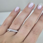 Anillo sinfin plata rodinada