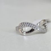 Anillo infinito plata rodinada cubics