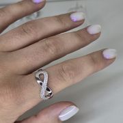 Anillo infinito plata rodinada cubics