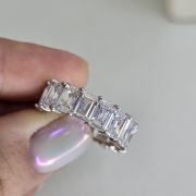 Anillo entero ocn cubics cuadrados cristal blanco