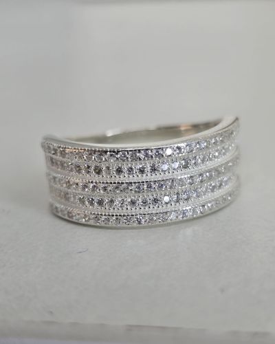 Anillo con 5 hilos sinfines ancho