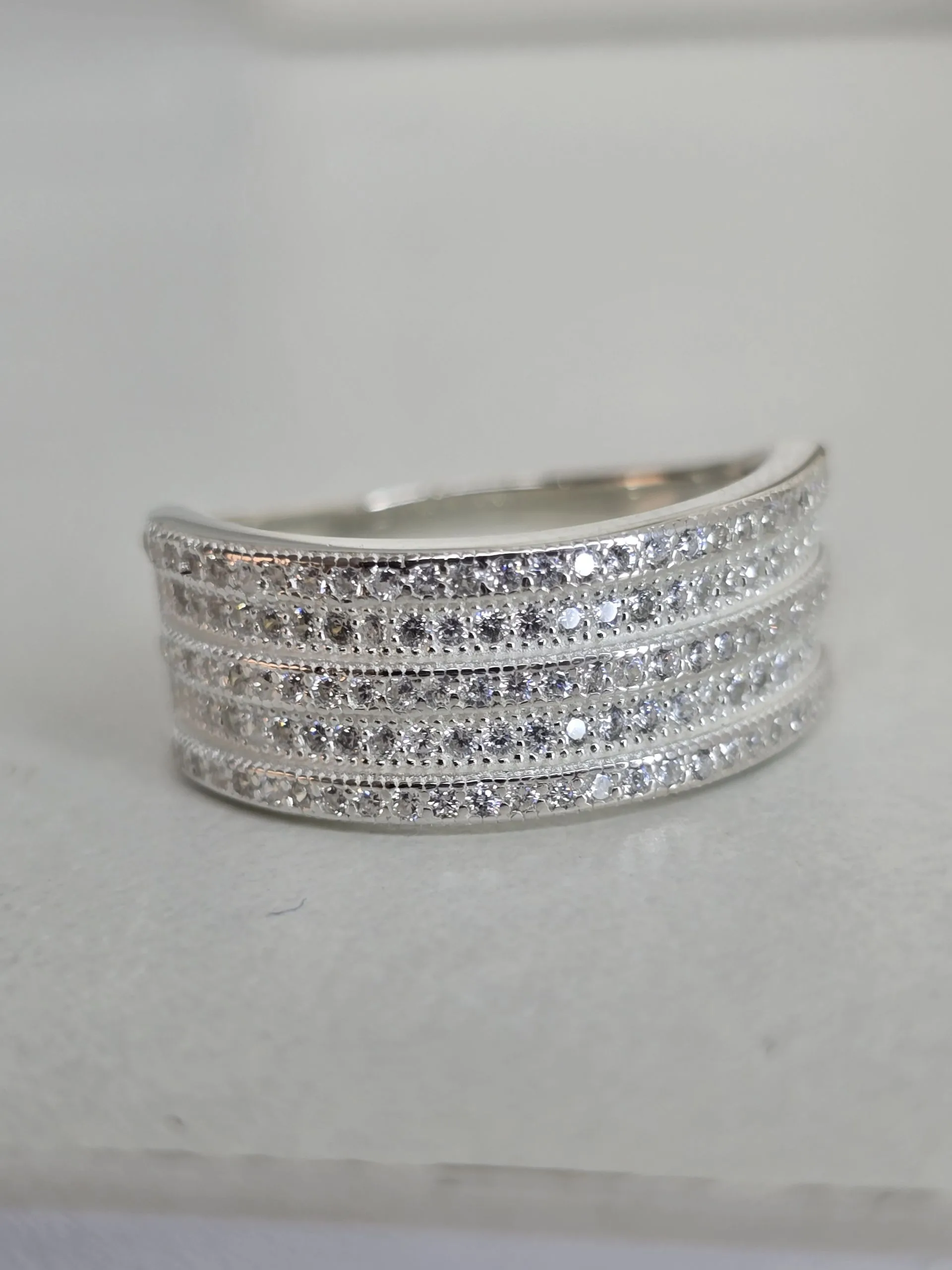 Anillo con 5 hilos sinfines ancho