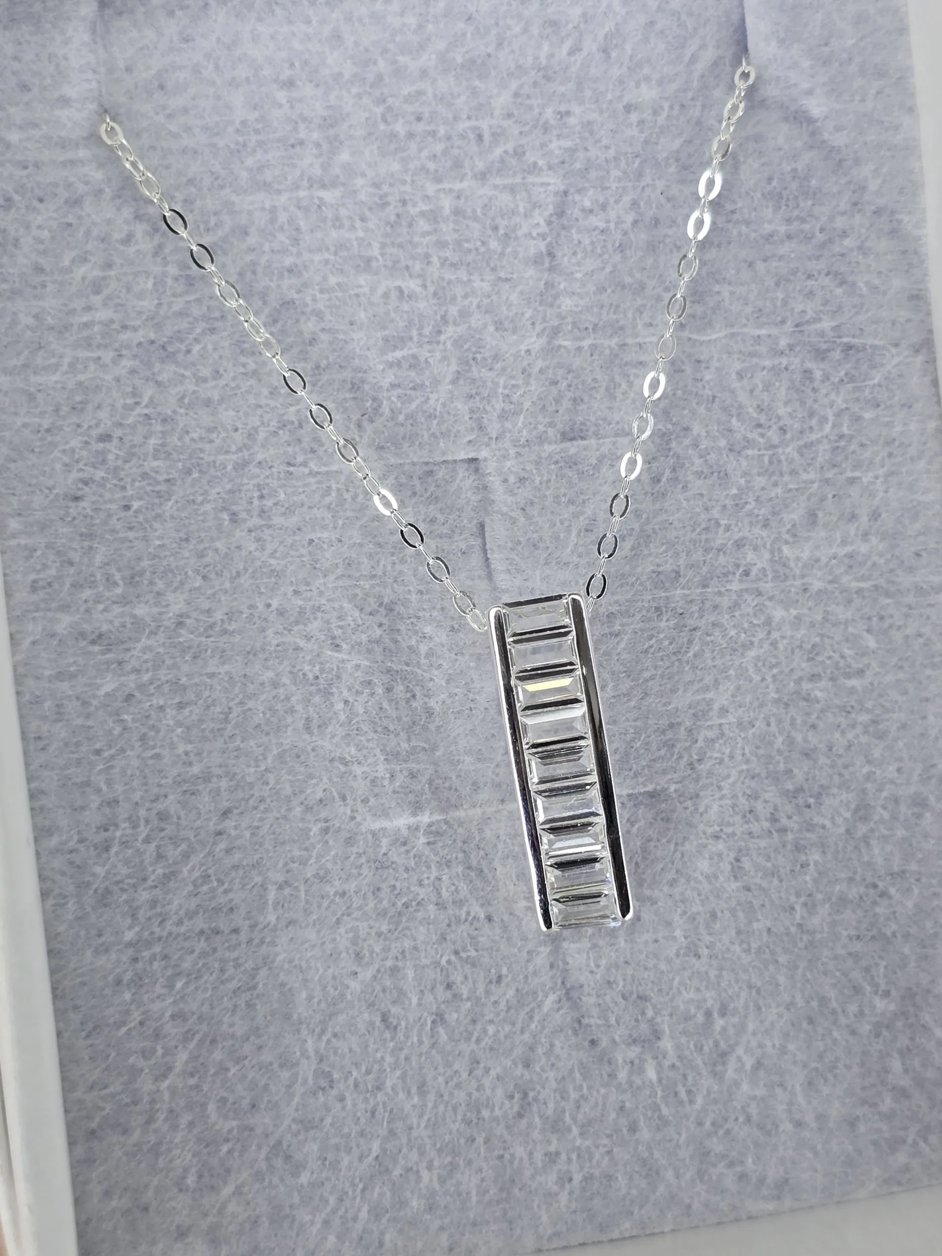 Conjunto de Plata barra cubic alargada