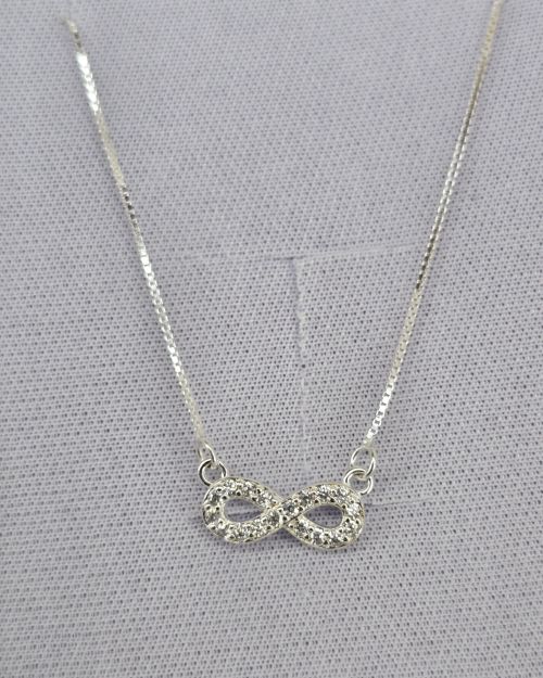 Conjunto cadena mas dije infinito de Plata 925