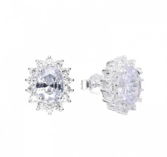 aros ovalado cristal
