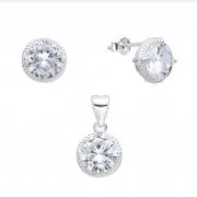 Conjunto aros mas dije cubic circular 8 mm