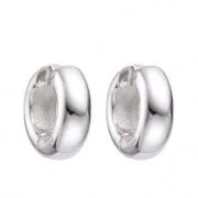 argollas lisas de plata 16 mm