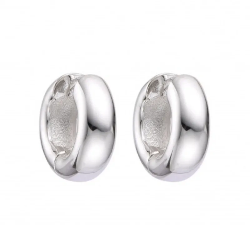 argollas lisas de plata 16 mm
