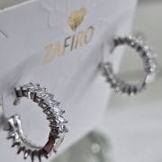 Argollas medianas rodinadas cubic