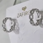 Argollas medianas rodinadas trama forcet
