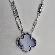 Cadena bancliff azul rodinada con eslabones forcet