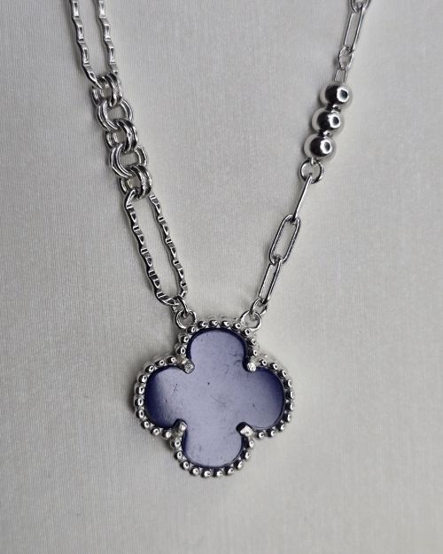 Cadena bancliff azul rodinada con eslabones forcet