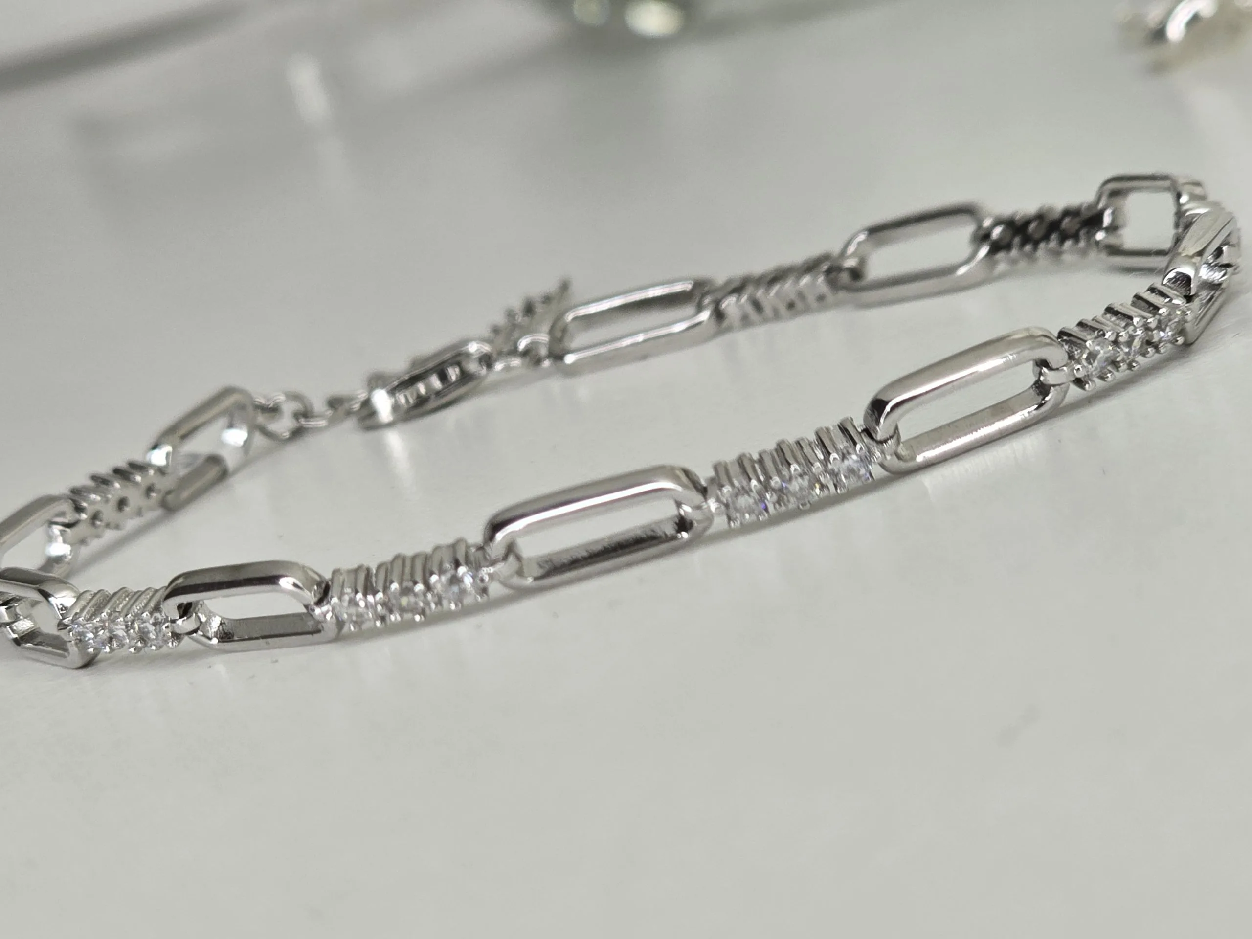 Pulsera forcet rodinada con cubics
